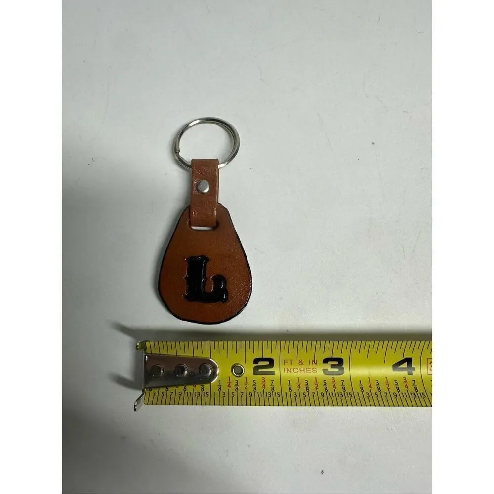 Rare Vintage Honduras Leather Auto Car Dealer Keychain Key Ring